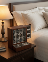 12-Slot Solid Wood Watch Box