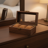 Double Layer Leather Watch Box