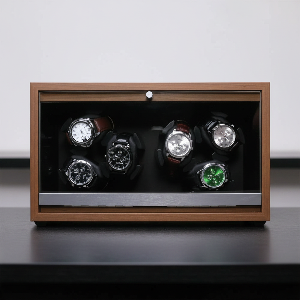 6-Slot Rechargeable Watch Winder - FEAT3