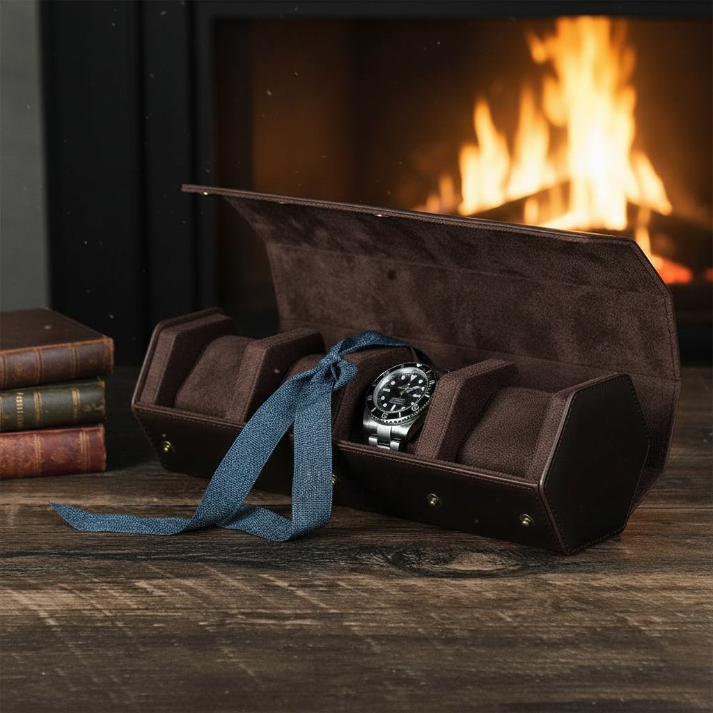 Classic Leather Watch Roll - FEAT4