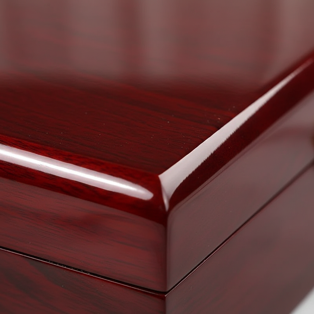 Dark Red Wooden Watch Box - MAT_CARD