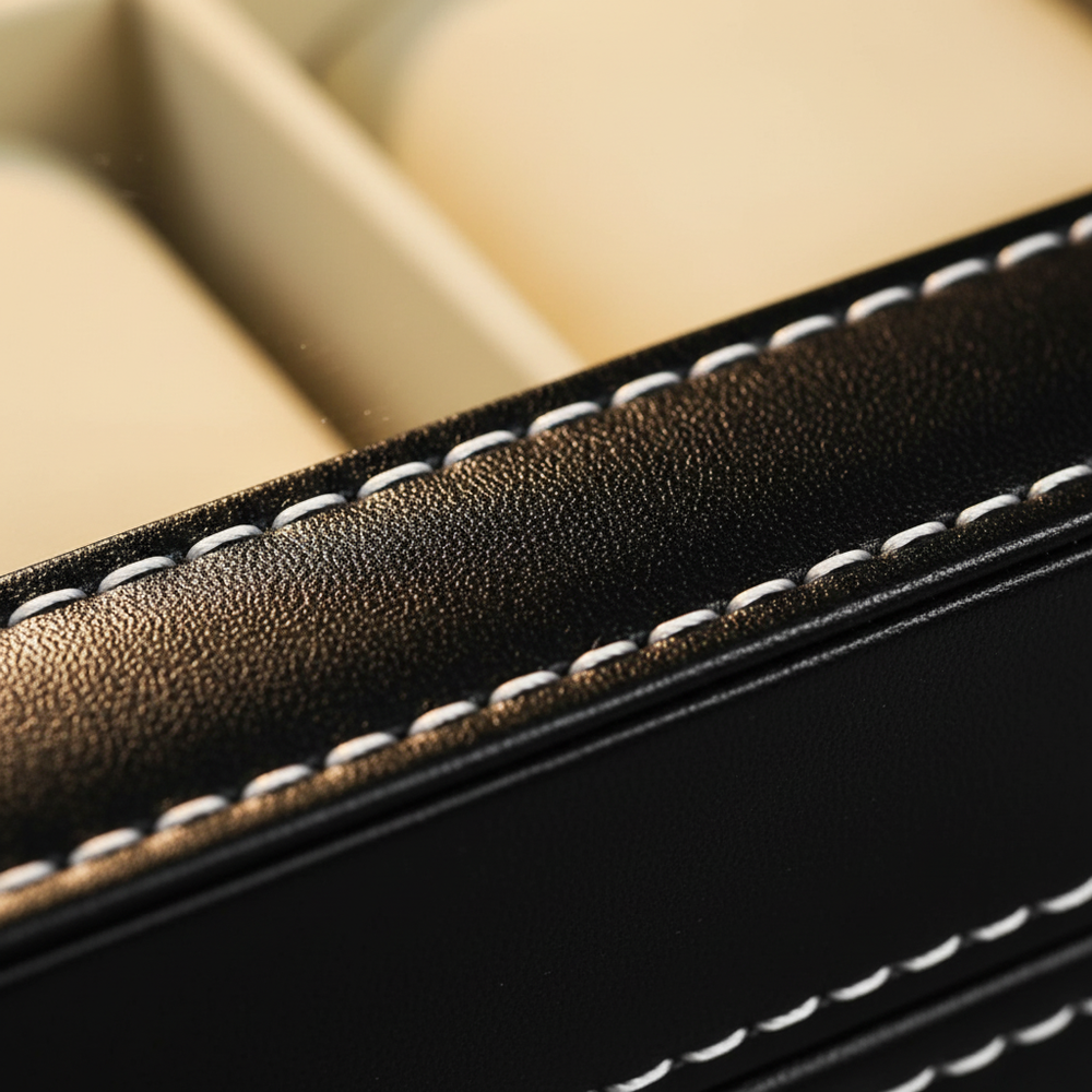 Leather Watch Box with Glass Top - MAT_CARD