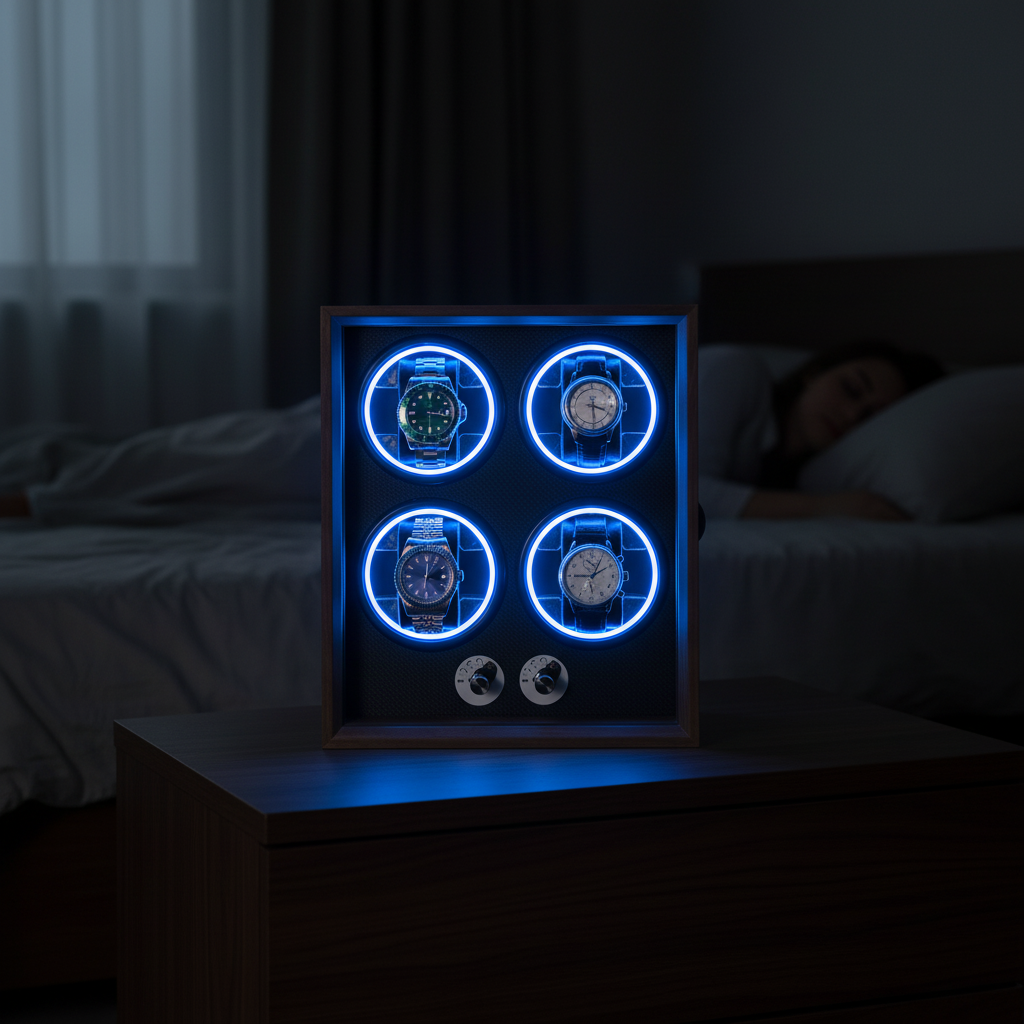 LED Wooden Watch Winder - FEAT4